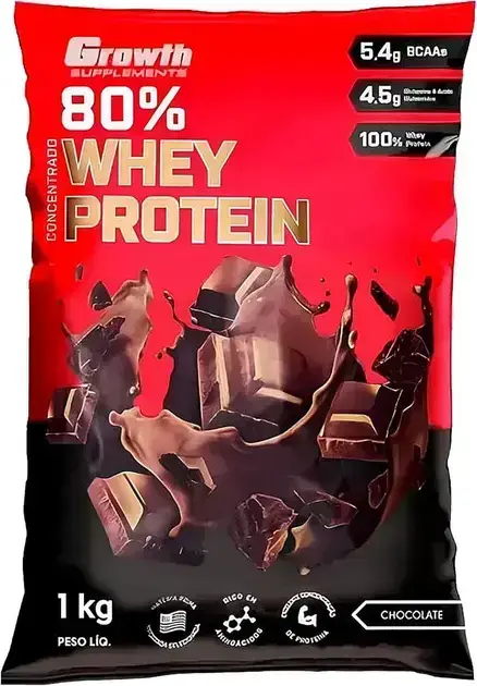 1. Whey Protein Concentrado 80% - Growth Supplements