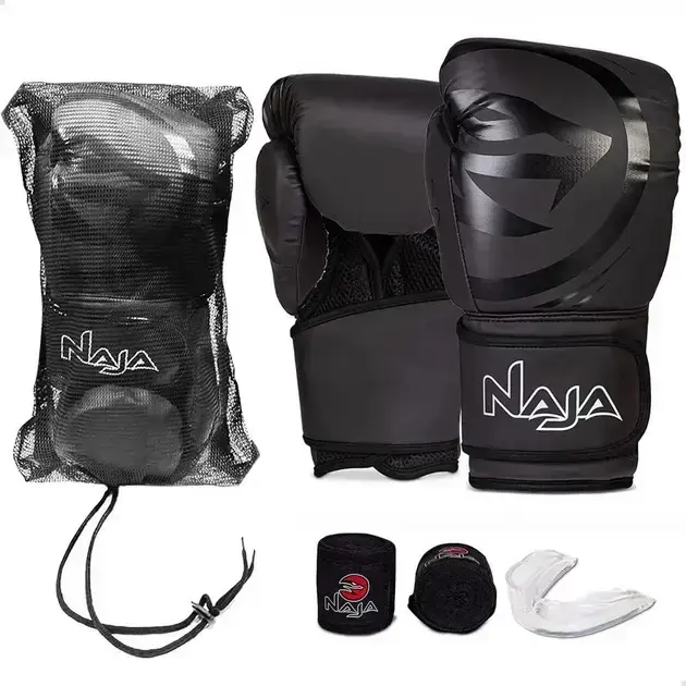 2. Luva de Boxe e Muay Thai Naja Black Line - Naja