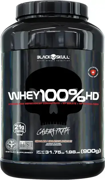 4. Whey 100% HD Chocolate 900G - Black Skull